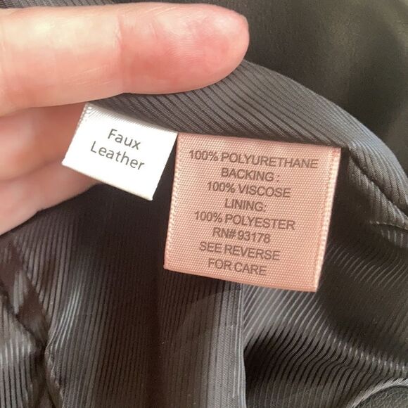 Philosophy Black Faux Leather Jacket - Picture 8 of 9